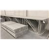 Image 2 : 14 BAYS GREY INDUSTRIAL PALLET RACKING (15) UPRIGHTS 192" X 42" AND (60) SIDE BEAMS