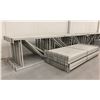 Image 2 : 14 BAYS GREY INDUSTRIAL PALLET RACKING (15) UPRIGHTS 192" X 42" AND (60) SIDE BEAMS