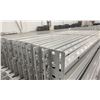 Image 2 : GROUP OF 30 GREY INDUSTRIAL PALLET RACKING SIDE BEAMS 97" X 2.5"