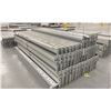 Image 2 : GROUP OF 80 GREY INDUSTRIAL PALLET RACKING SIDE BEAMS 102" X 3.5"