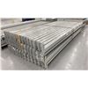 Image 2 : GROUP OF 60 GREY INDUSTRIAL PALLET RACKING SIDE BEAMS 102" X 2.5"