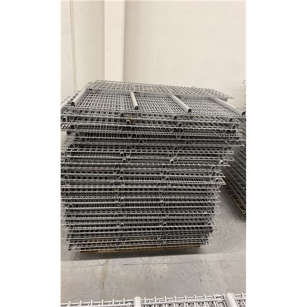 PALLET RACKING WIRE MESH DECKING PANELS 24" X 48" (APPROX. 100 PCS.)