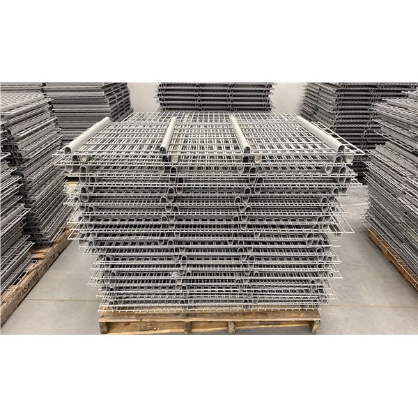 PALLET RACKING WIRE MESH DECKING PANELS 24" X 48" (APPROX. 80 PCS.)