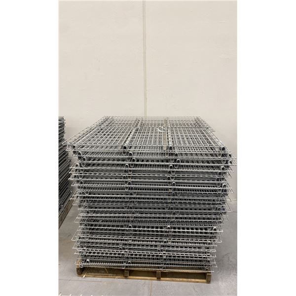 PALLET RACKING WIRE MESH DECKING PANELS 24" X 48" (APPROX. 100 PCS.)