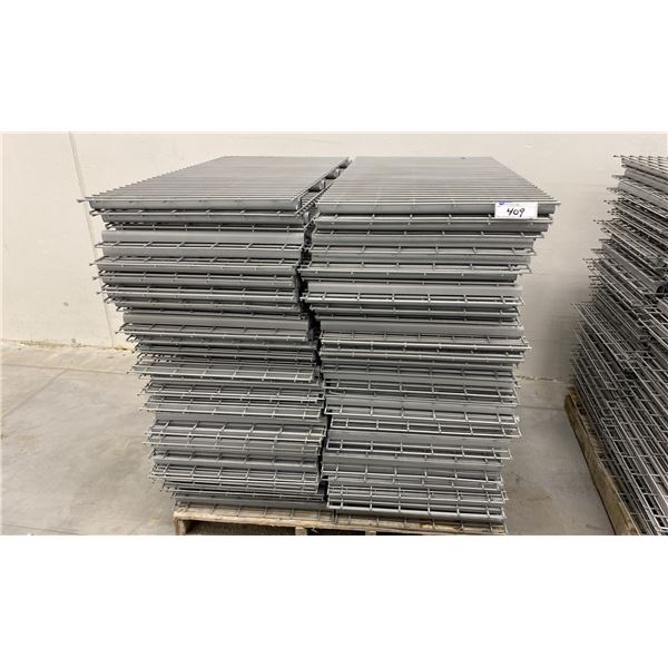 PALLET RACKING WIRE MESH DECKING PANELS 24  X 48  (APPROX. 100 PCS.)