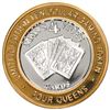 Image 1 : .999 Silver Four Queens Casino Hotel Las Vegas $10 Limited Edition Gaming Token