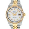 Image 2 : Rolex Mens Two Tone Diamond Dial Datejust Wristwatch