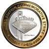 Image 1 : .999 Silver Strikers Club Las Vegas, Nevada $10 Limited Edition Casino Gaming Token