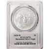 Image 2 : 2020-W $1 Burnished American Silver Eagle Coin PCGS SP70 Gary Whitley Signature