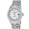 Image 2 : Rolex Ladies Stainless Steel White Diamond Datejust Wristwatch