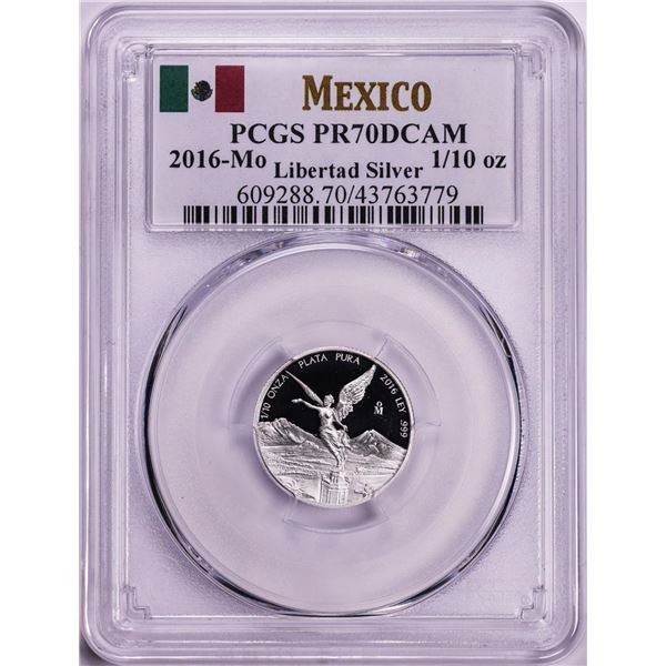 2016-Mo Mexico Proof 1/10 oz Silver Libertad Coin PCGS PR70DCAM