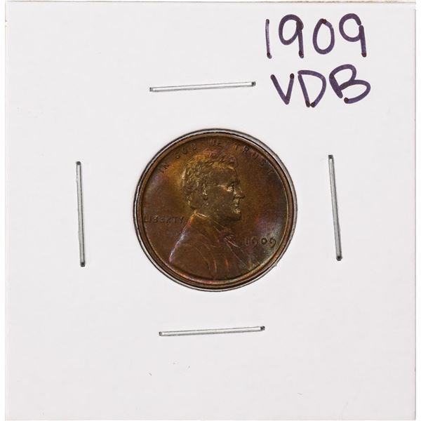 1909 VDB Lincoln Wheat Cent Coin Amazing Toning