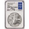 Image 1 : 2019(W) $1 American Silver Eagle Coin NGC MS70 FDOI Moy Signature West Point Mint