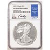 Image 1 : 2022-S $1 Proof American Silver Eagle Coin NGC PF70 Ultra Cameo Edmund Moy Signature