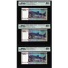 Image 1 : (3) Consecutive 2017 Djibouti 40 Francs Bank Notes PMG Superb Gem Uncirculated 68EPQ