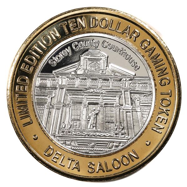 .999 Silver The Delta Saloon Virginia City, NV $10 Casino Limited Edition Gaming Token