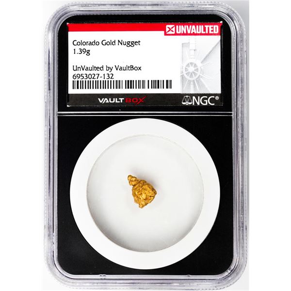 1.39 Gram Colorado Gold Nugget NGC Vaultbox Unvaulted