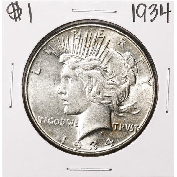 1934 $1 Peace Silver Dollar Coin