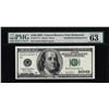 Image 2 : 2003 $100 Federal Reserve Note Insufficient Inking Error PMG Choice Uncirculated 63