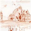 Image 2 : Wayne Ensrud "View of Chateau Latour (Bordeaux)" Original Pastel on Paper