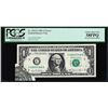 Image 1 : 1981 $1 Federal Reserve Note Printed Fold over Error PCGS Choice About New 58PPQ