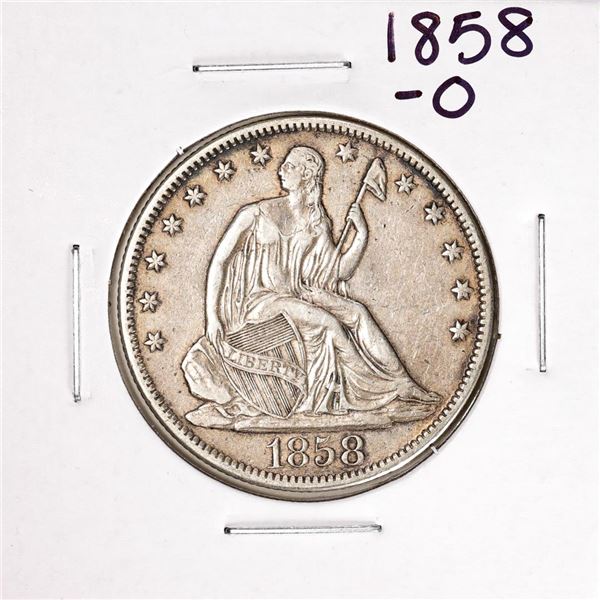 1858-O Seated Liberty Half Dollar Coin