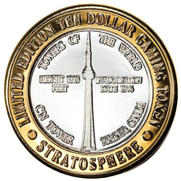 .999 Fine Silver Stratosphere Las Vegas, Nevada $10 Limited Edition Gaming Token