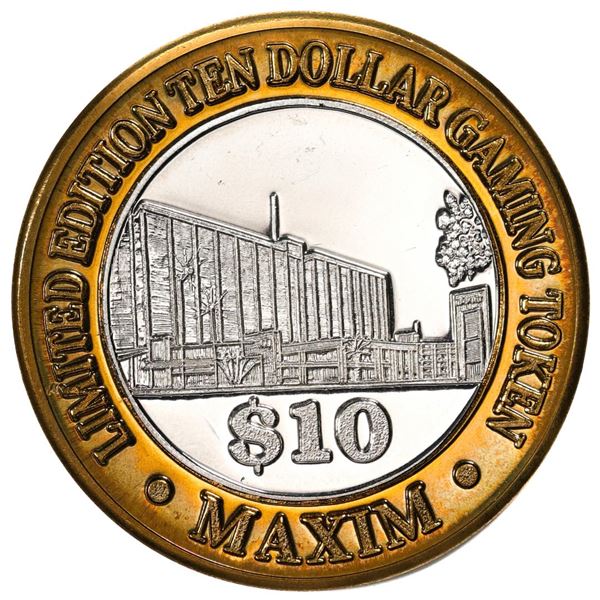 .999 Silver Maxim Hotel & Casino Las Vegas, NV $10 Limited Edition Gaming Token