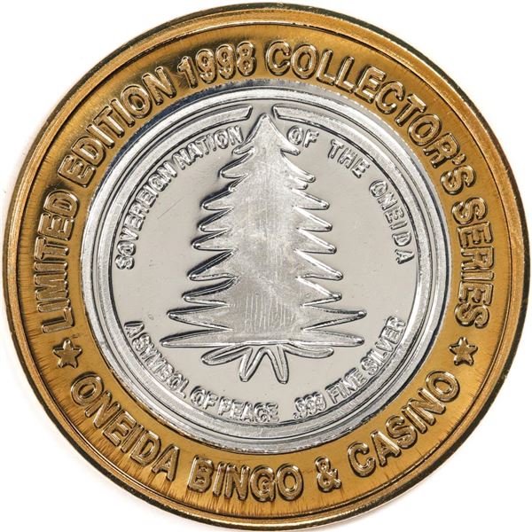 .999 Silver Oneida Bingo Green Bay, Wisconsin $10 Limited Edition Gaming Token