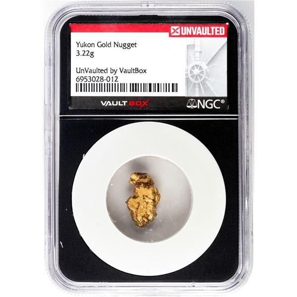 3.22 Gram Yukon Gold Nugget NGC Vaultbox Unvaulted