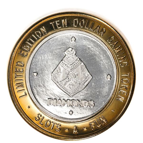 .999 Silver Slots A Fun Casino Las Vegas, NV $10 Limited Edition Casino Gaming Token