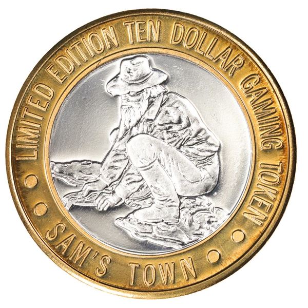 .999 Silver Sam Boyd's Sam's Town $10 Casino Gaming Token Limited Edition
