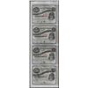 Image 1 : Uncut Sheet of (4) State of Louisiana Baby Bond Obsolete Notes