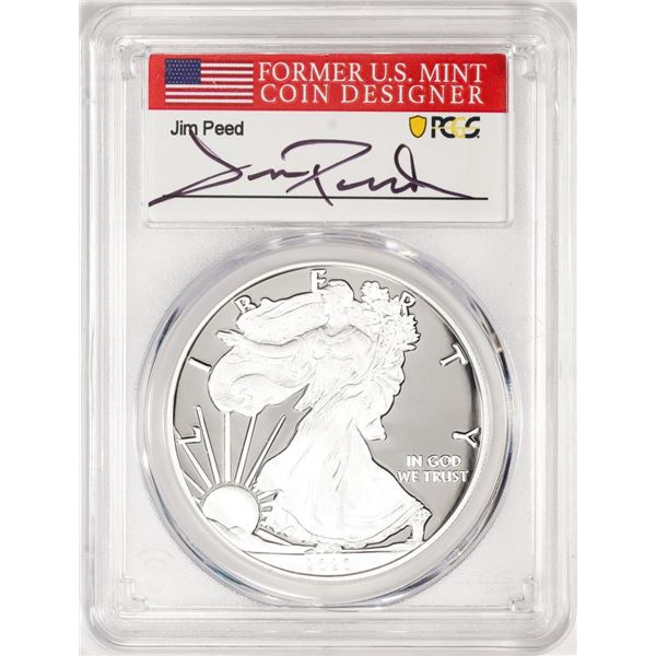 2020-W $1 Proof American Silver Eagle Coin PCGS PR70DCAM FDOI Jim Peed Signed