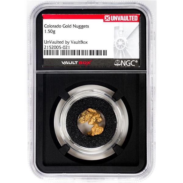 Lot of Colorado Gold Nuggets 1.50 Grams Total Weight NGC Vaultbox Unvaulted