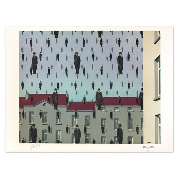 Rene Magritte (1898-1967) "Golconda" Limited Edition Lithograph on Paper