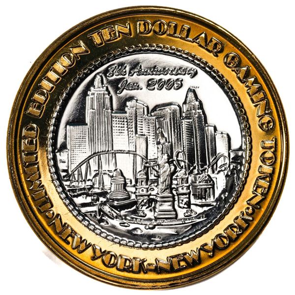 .999 Silver New York New York Hotel & Casino $10 Casino Limited Edition Gaming Token