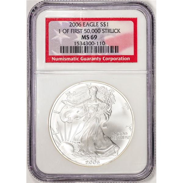 2006 $1 American Silver Eagle Coin NGC MS69