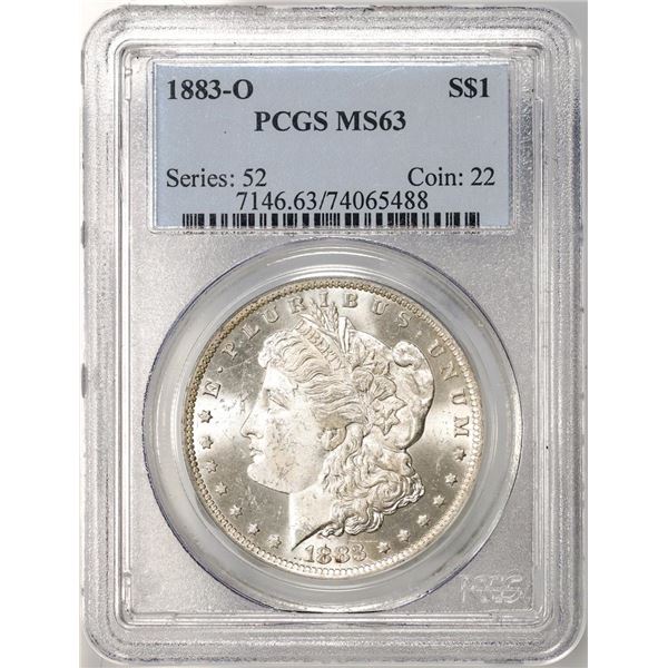1883-O $1 Morgan Silver Dollar Coin PCGS MS63