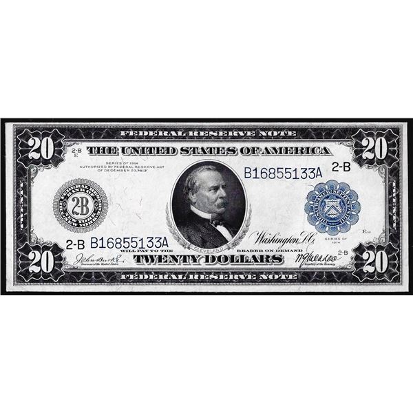 1914 $20 Federal Reserve Note New York
