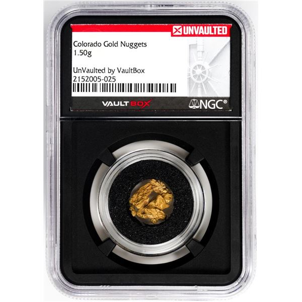 Lot of Colorado Gold Nuggets 1.50 Grams Total Weight NGC Vaultbox Unvaulted