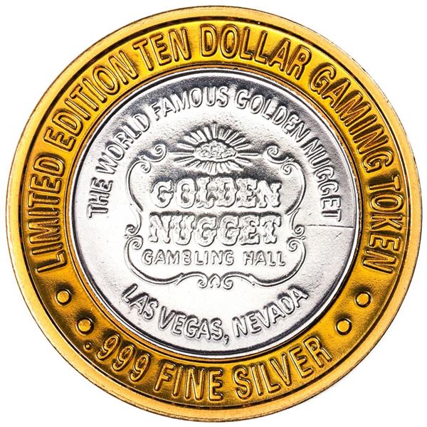 .999 Silver Golden Nugget Las Vegas, Nevada $10 Casino Limited Edition Gaming Token