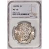 Image 1 : 1882-CC $1 Morgan Silver Dollar Coin NGC MS62