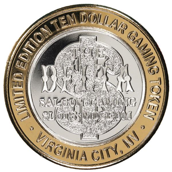 .999 Silver The Delta Saloon Virginia City, NV $10 Casino Limited Edition Gaming Token