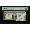 Image 1 : 1985 $1 Federal Reserve Note Minneapolis Gutter Fold Error PMG Choice Very Fine 35EPQ