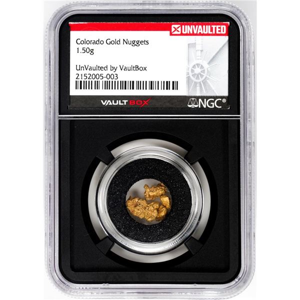 Lot of Colorado Gold Nuggets 1.50 Grams Total Weight NGC Vaultbox Unvaulted