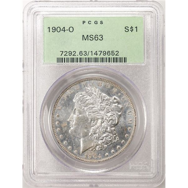 1904-O $1 Morgan Silver Dollar Coin PCGS MS63 Old Green Holder