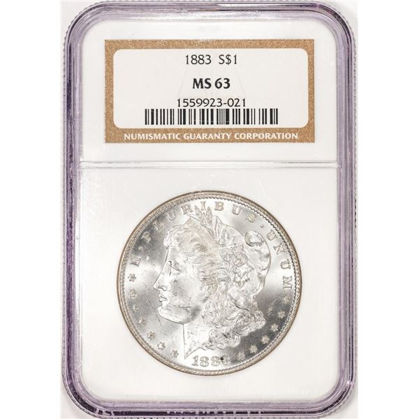 1883 $1 Morgan Silver Dollar Coin NGC MS63