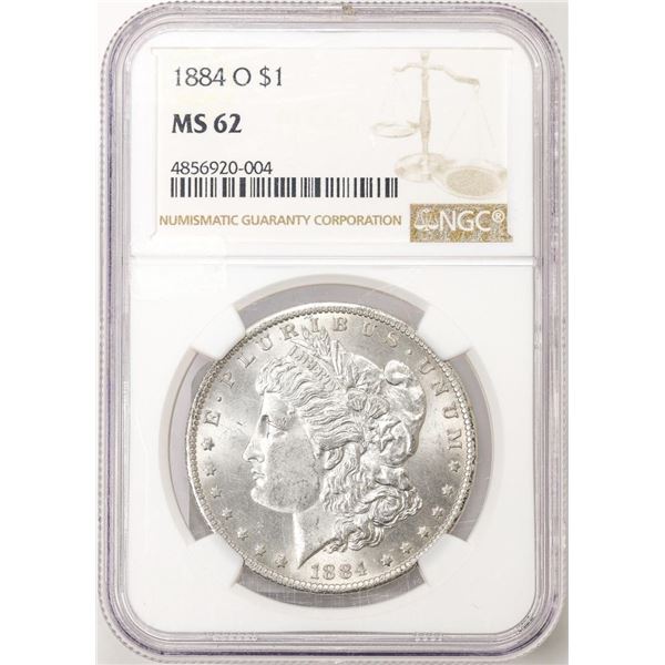 1884-O $1 Morgan Silver Dollar Coin NGC MS62