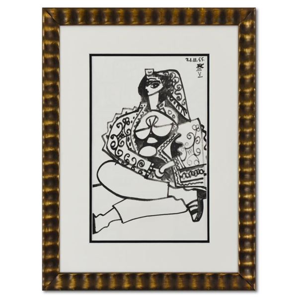 After Pablo Picasso (1881-1973) "Carnet de Californie 21.11.55-V" Print Lithograph